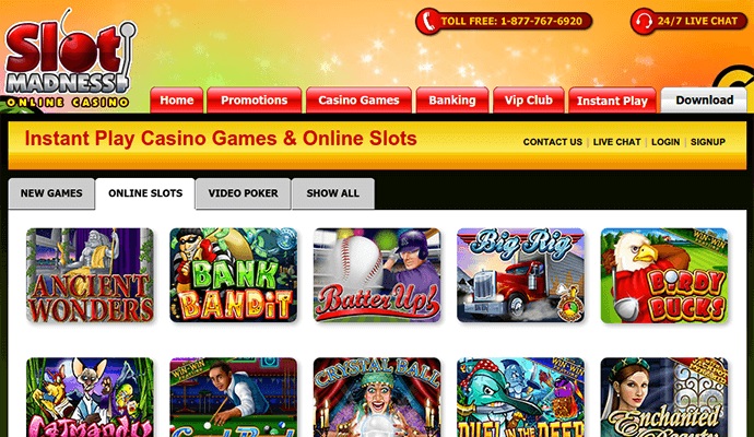 Recensione del sito di casinò online di slot madness