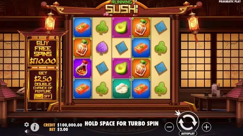 Características del juego Running Sushi