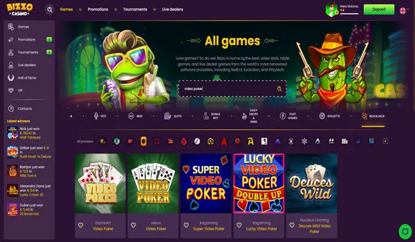 Juegos en vivo Bizzo